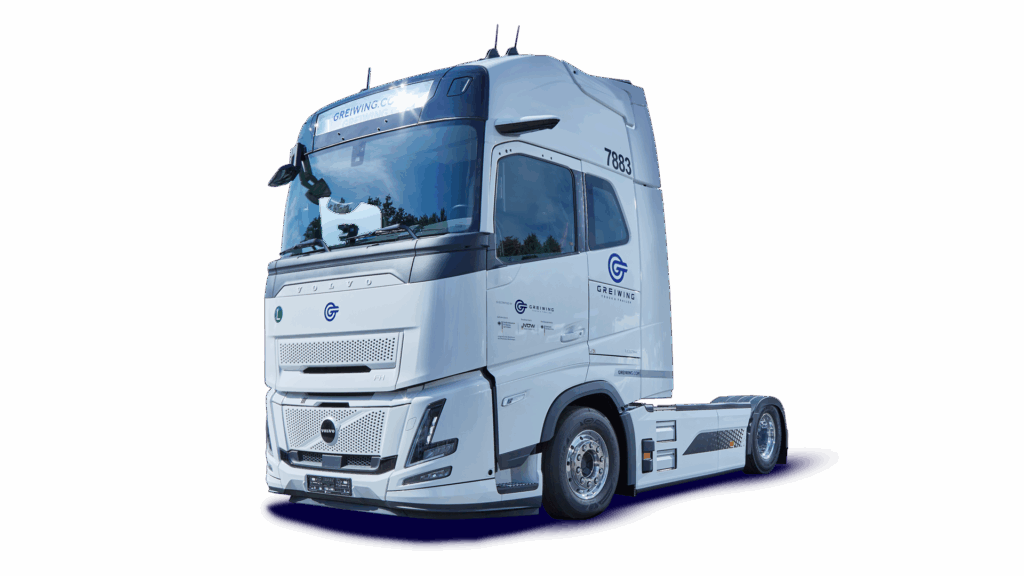 Freisteller des Volvo FH Electric in weiß.